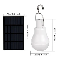 solar powered led bulb light outdoor solar energy lamp lighting for hiking fishing camping tent