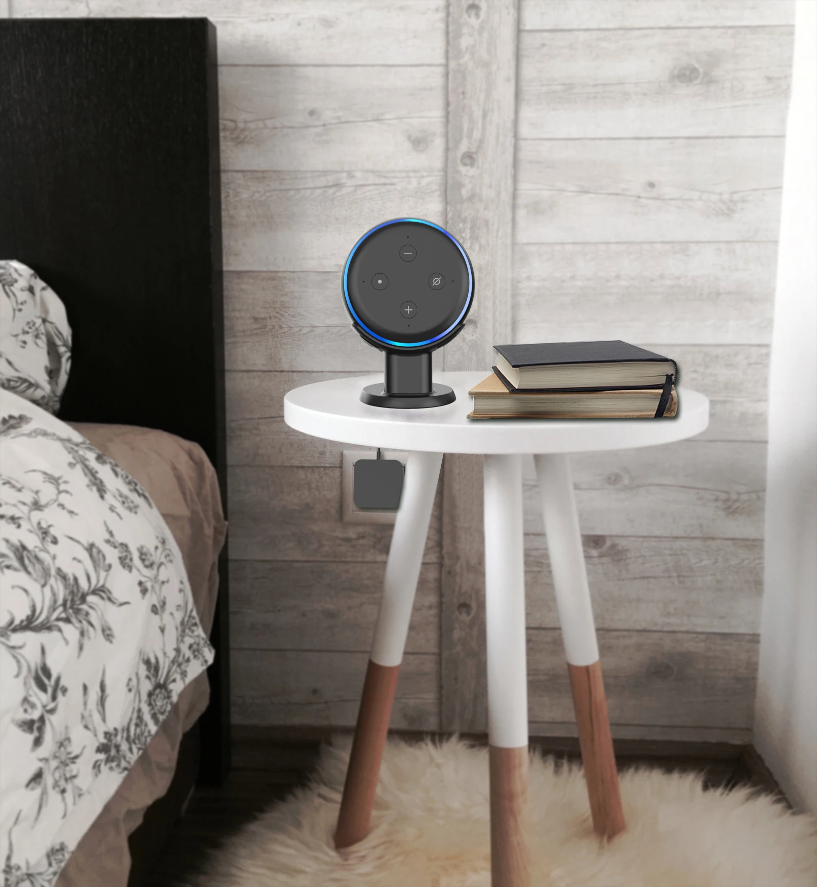 Google Home Мини Настольная подставка держатель настенная вешалка голосовые ассистенты компактный держатель Чехол с вилкой для кухни спальни аудио крепление