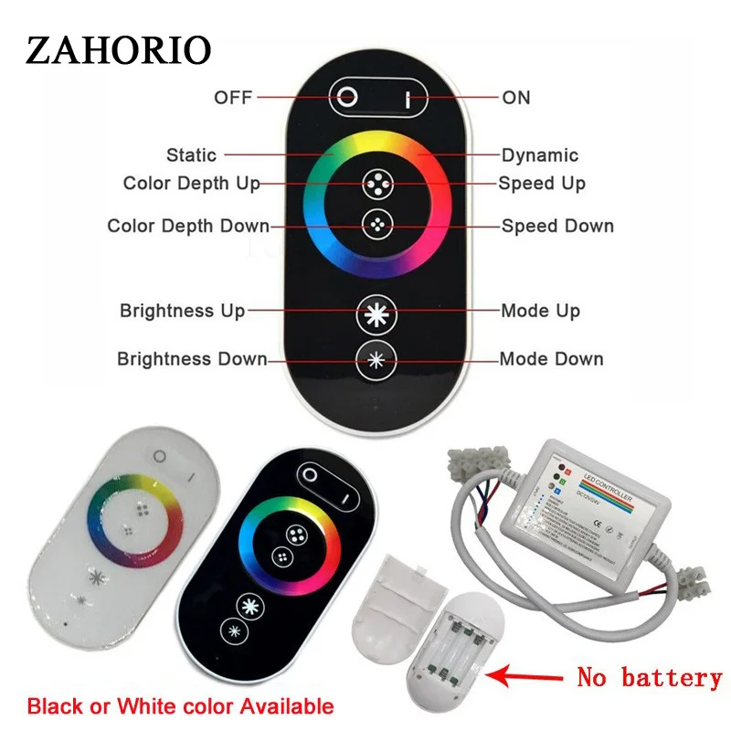 10 м 15 20 RGB светодиодные ленты 2835 не водонепроницаемые + RF сенсорный пульт