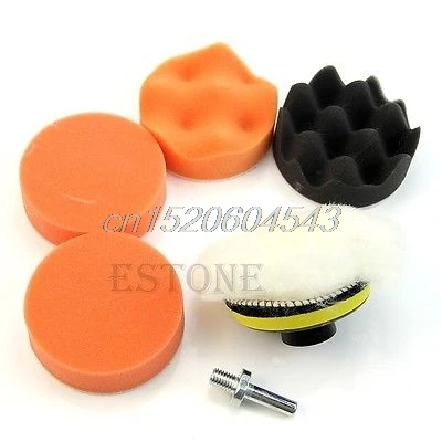 

7Pcs 3'' Buffing Pad Auto Car Polishing Wheel Kit Buffer + M10 Drill Adapter R02 Whosale&DropShip