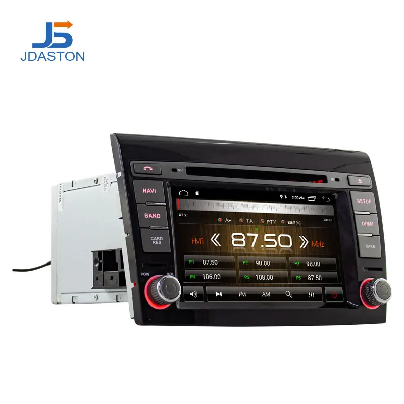 JDASTON Android 10 Автомобильный DVD плеер для Fiat Bravo 2007 2008 2009 2010 2011 2012 GPS навигация 2 Din
