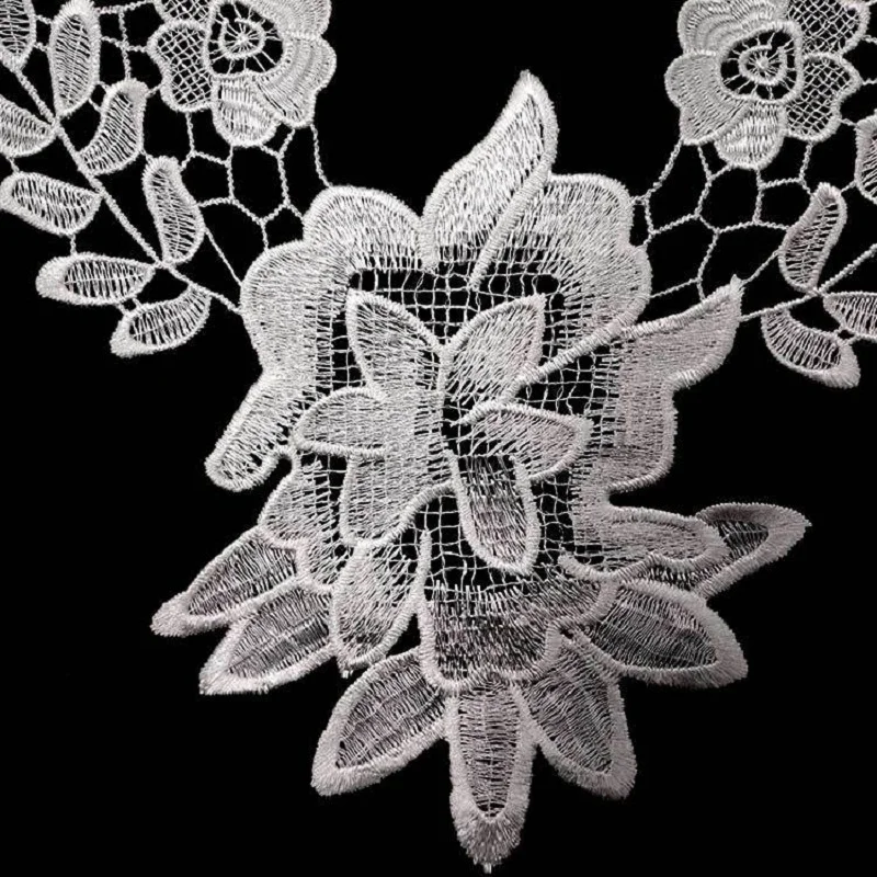 2 шт. черно-белое кружевное платье из тонкой ткани с аппликацией и отделкой сделай