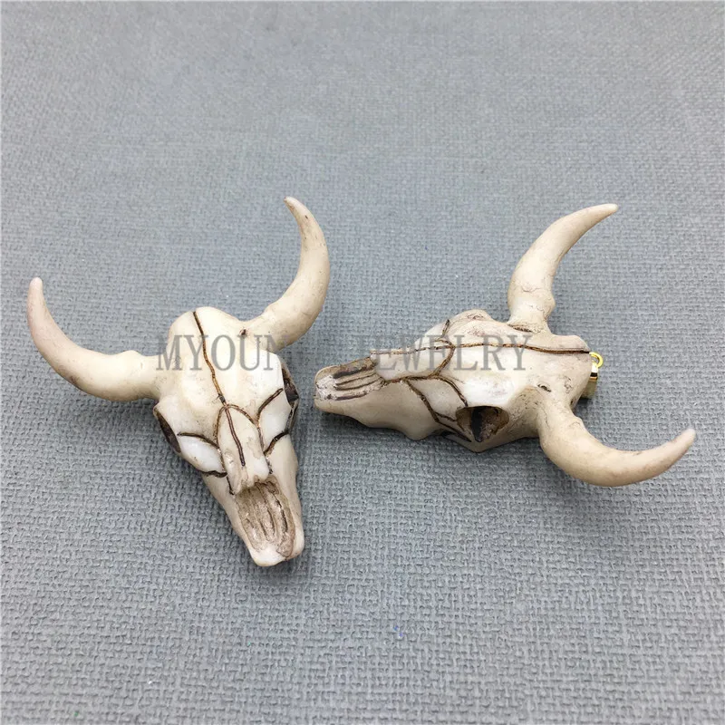 Кулон в виде черепа крупного рогатого скота MY0125 Longhorn стандартный размер 45*23