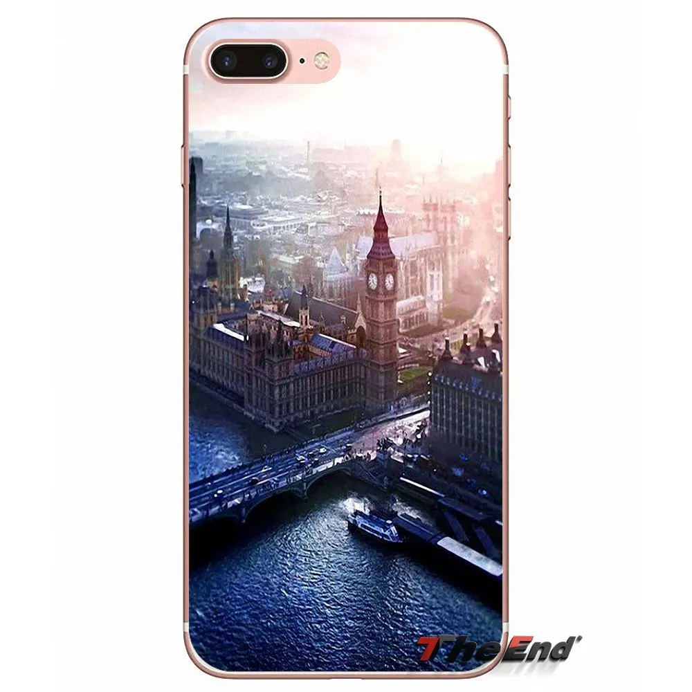 For Sony Xperia Z Z1 Z2 Z3 Z5 compact M2 M4 M5 E3 T3 XA Aqua LG G4 G5 G3 G2 Mini UK British London Big Ben Clear TPU Case | Мобильные