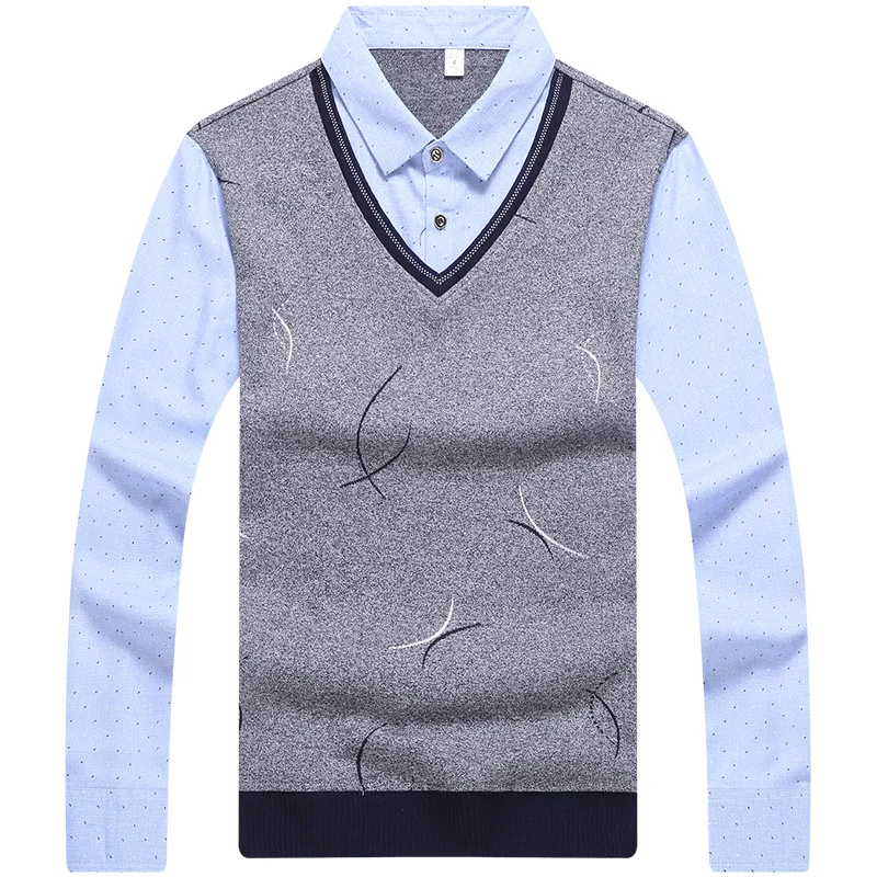 2020 брендовая Повседневная Весенняя рубашка поло с длинным рукавом Мужская