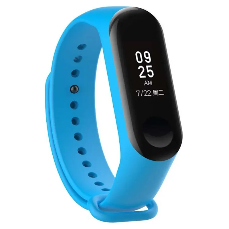 Цветной спортивный мягкий силиконовый ремешок для Xiaomi Mi Band 3 смарт браслет