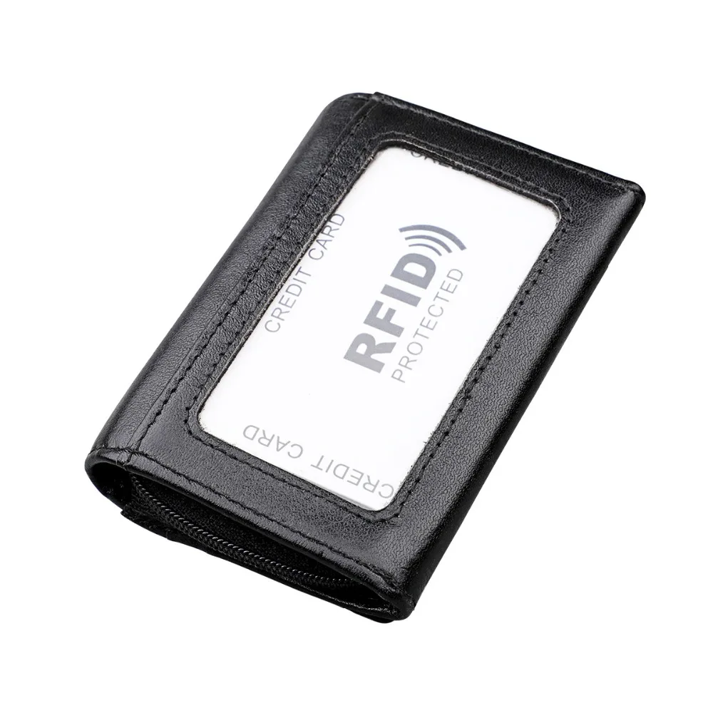 Брендовый кожаный держатель для банковских карт RFID MaDonNo короткий кошелек клатч