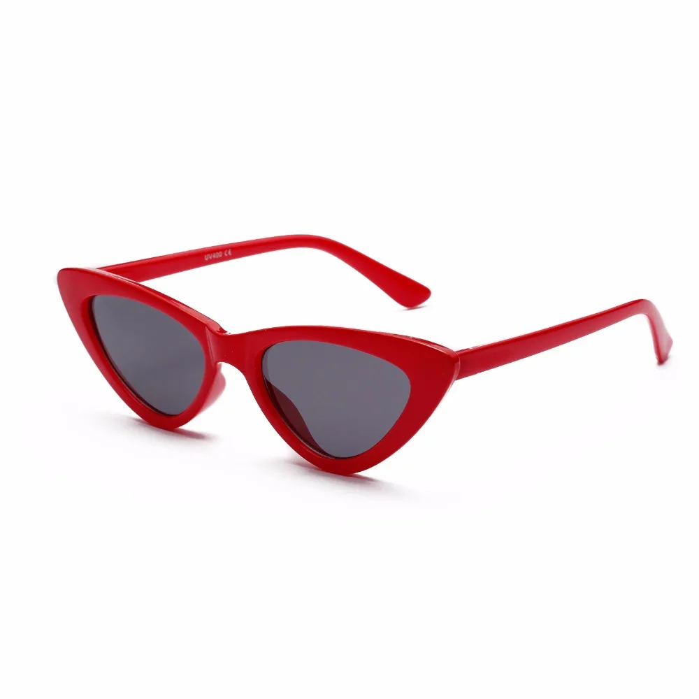 Дизайнерские женские солнцезащитные очки с котом блестящие многоцветные