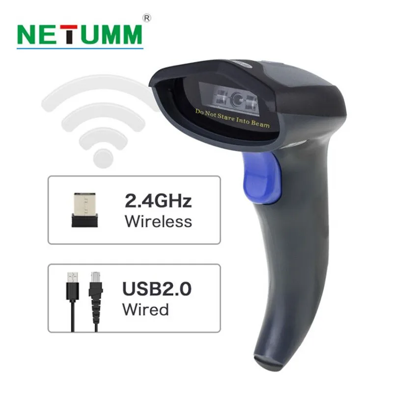 Недавно NETUM NT W6 2.4g беспроводное устройство считывания штрих кодов ручной Reader CCD