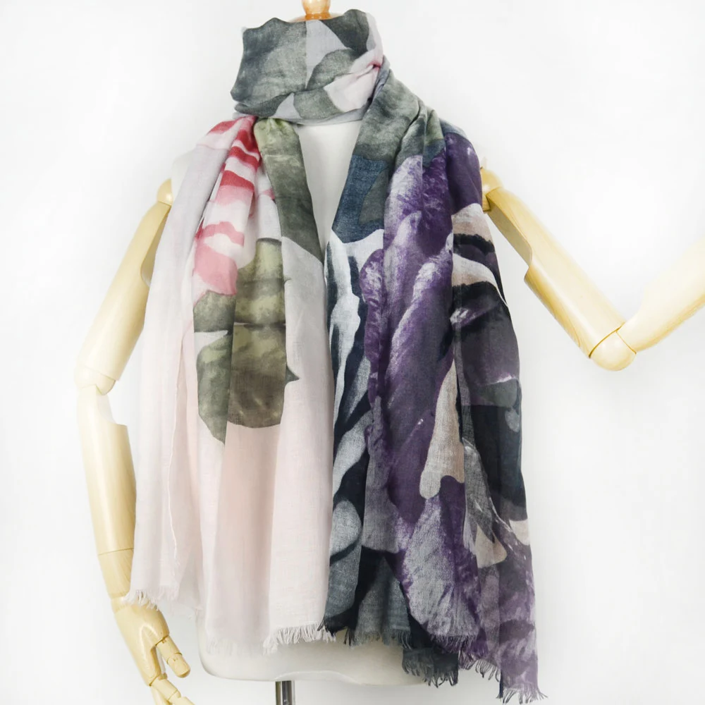 2016 Бренд Женщина Шелковый Шарф Печати акварель Хиджаб женщин Шарфы Мода полиэстер Шали Палантины|scarves