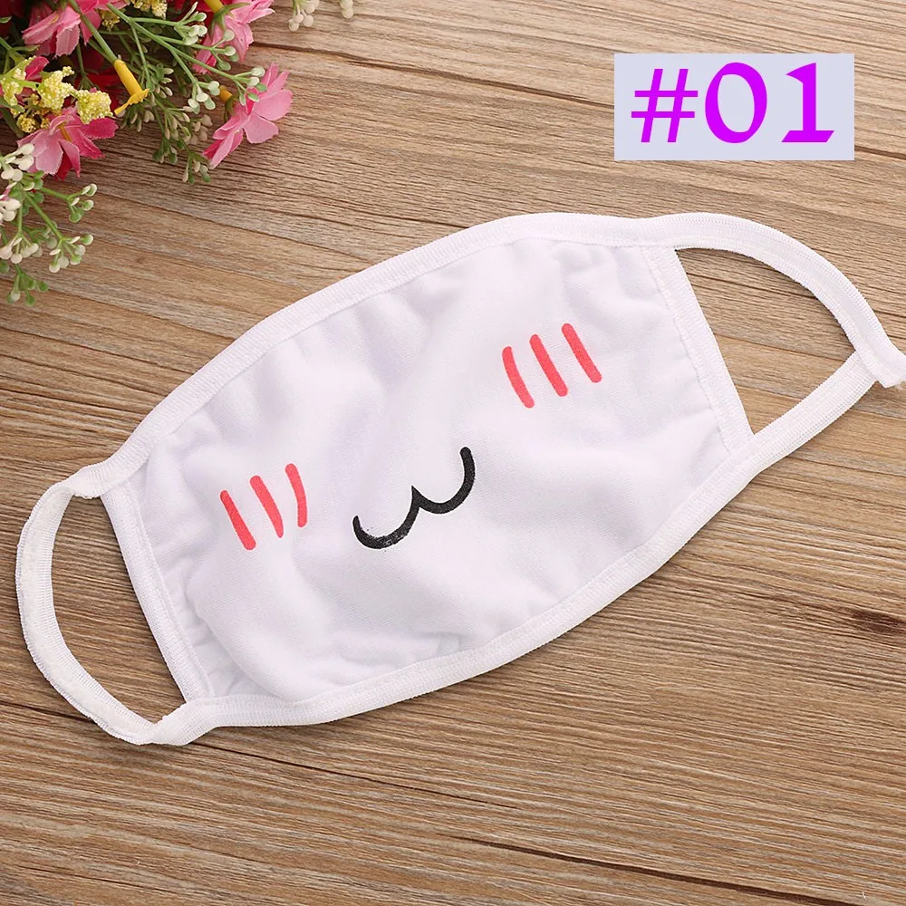 1 шт. Горячая Прекрасный унисекс для женщин и мужчин Kawaii аниме Kaomoji-kun Emotiction рот Муфельная Анти-пыль маски для лица