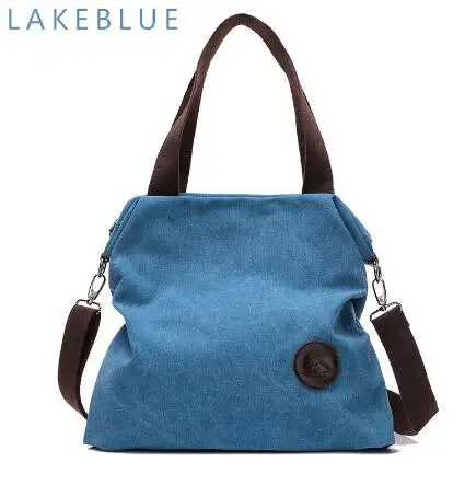 IPCCM большой карман повседневное для женщин сумка через плечо сумки Холст Кожа