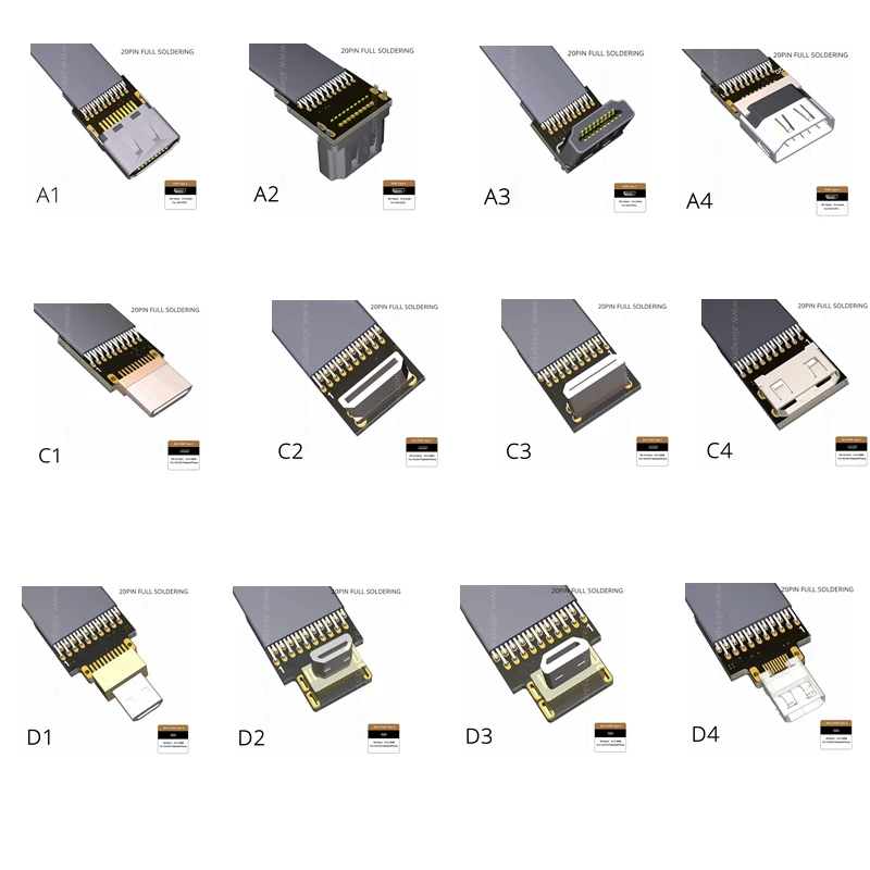 Микро HDMI D тип Mini C Тип A коннектор конвертер адаптер кабель вверх и вниз правый