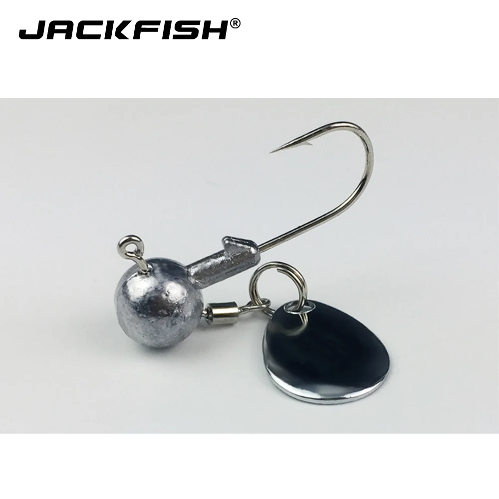 Рыболовный крючок JACKFISH со свинцовой мормышкой и блёстками 2 г/4 г 5 шт./лот крючки