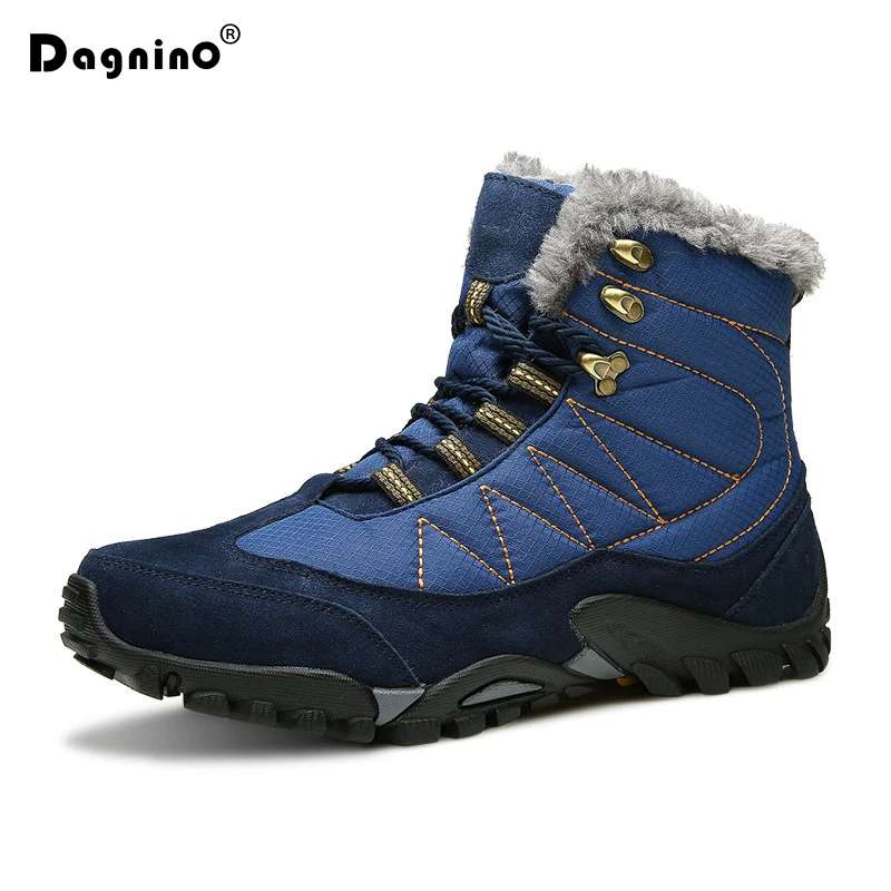 DAGNINO 2018 Новый Warmful зимние сапоги Для мужчин Плюшевые Повседневная обувь Кожа На