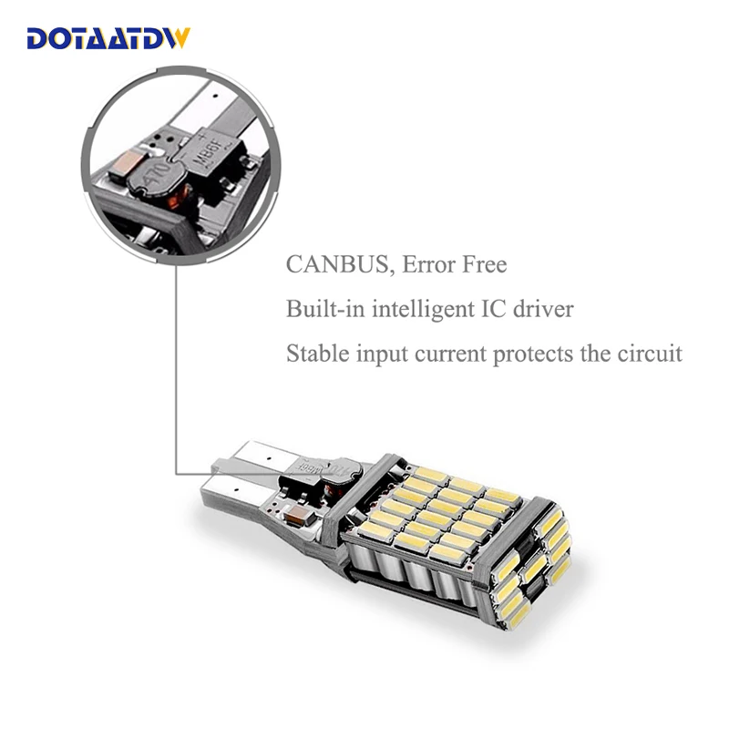 1x T15 W16W светодиодный Авто Лампы CANBUS белый 4014SMD обратный светильник без ошибки для