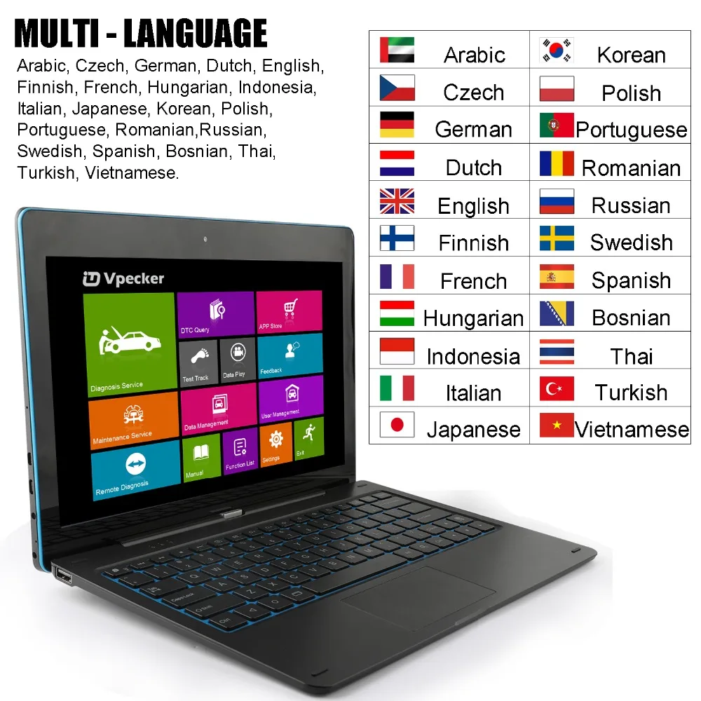 Vpecker E1 OBD2 автомобильный сканер Windows Tablet ODB2 диагностический инструмент ABS EPB