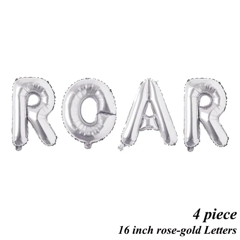 16 inch Silver ROAR 1 шт., тираннозавр, рапторы, трицератопс, динозавр Юрского периода, большой размер, воздушные шары для мальчиков на день рождения, декор для детского душа, гелиевые шары - Цвет: 16 inch Silver ROAR