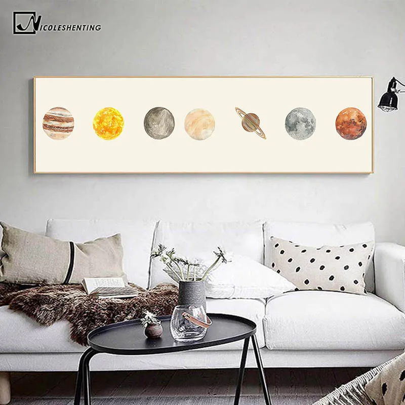 Постер и печать на холсте космоса Вселенная планета земля луна|picture for living room|wall