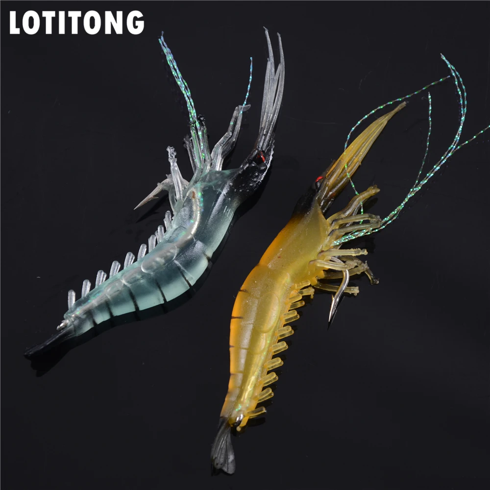 

LOTITONG Fishing Soft Lure Artificial 11cm 8g shrimp soft bait worm lures fishing bait fishing gear bionic Lifelike Lure