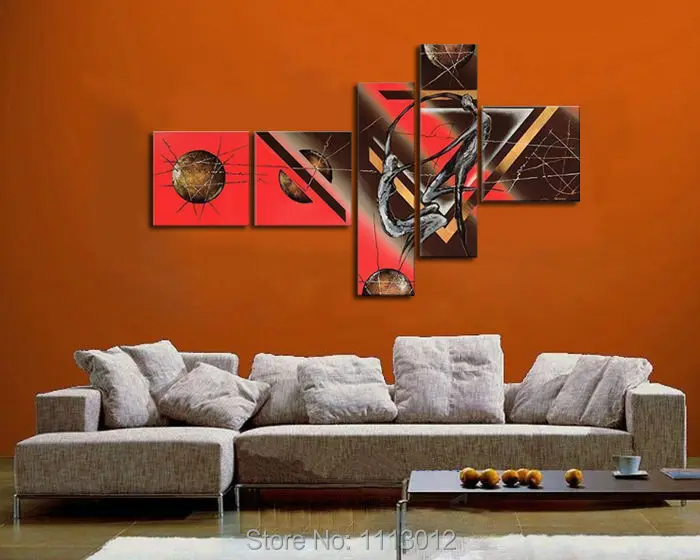 

Hot 100% High Quality Nude Women Portrait Oil Painting On Canvas 5 Pcs Home Decoration Modern Wall Art Picture For Living Room