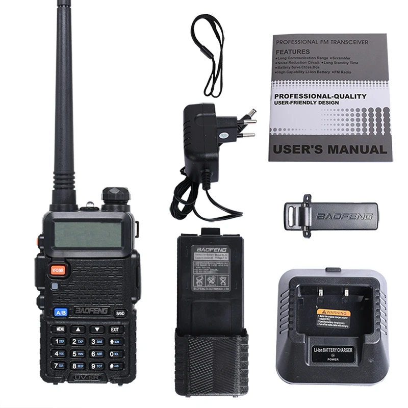 1Pz Baofeng uv-5r радио 3800mAh батарея двухдиапазонный 136-174 mhz e 400-520 baofeng uv5r дель пальмаре 2 way