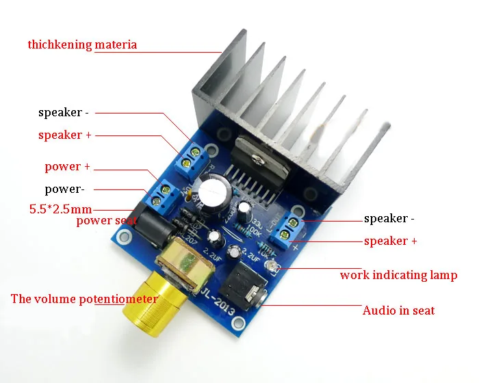 AC/DC12V TDA7297 Rev A Low Noise mini home Power Audio Amplifier Board 2*15W Dual-Channel Digital Stereo high SNR Cooling fin |