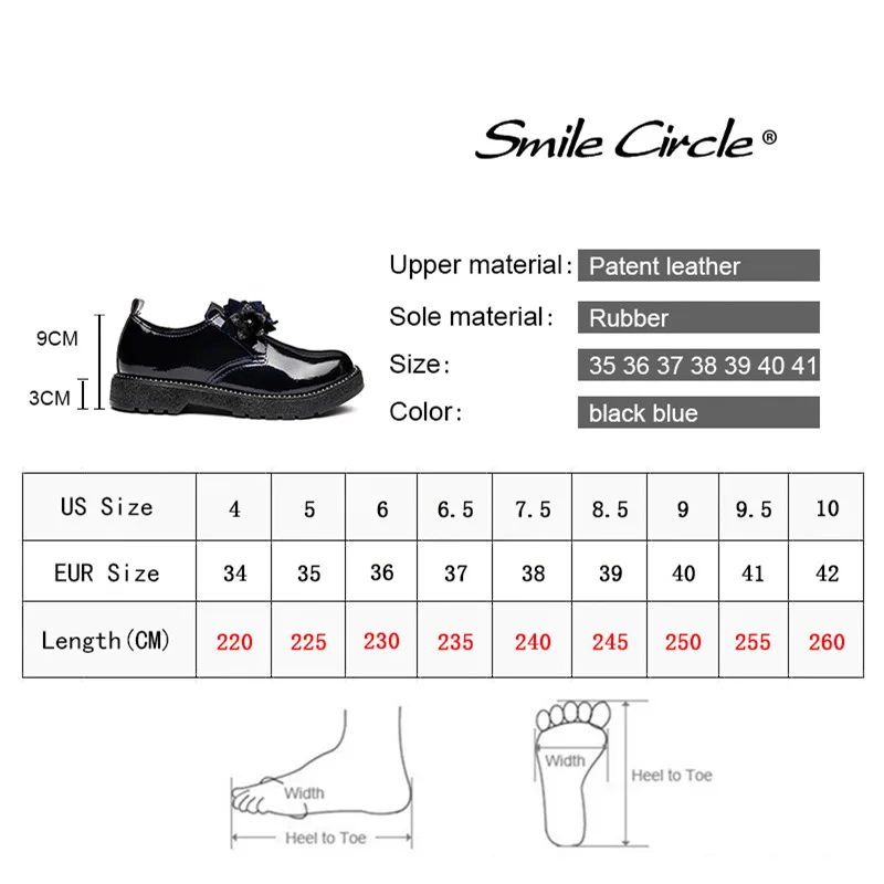 Женские туфли оксфорды Smile Circle осенняя повседневная обувь из натуральной кожи на