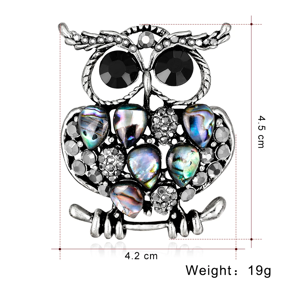 BR0-0295 AliExpress 2019 Новое поступление Экологичные разноцветная ракушка Сова из