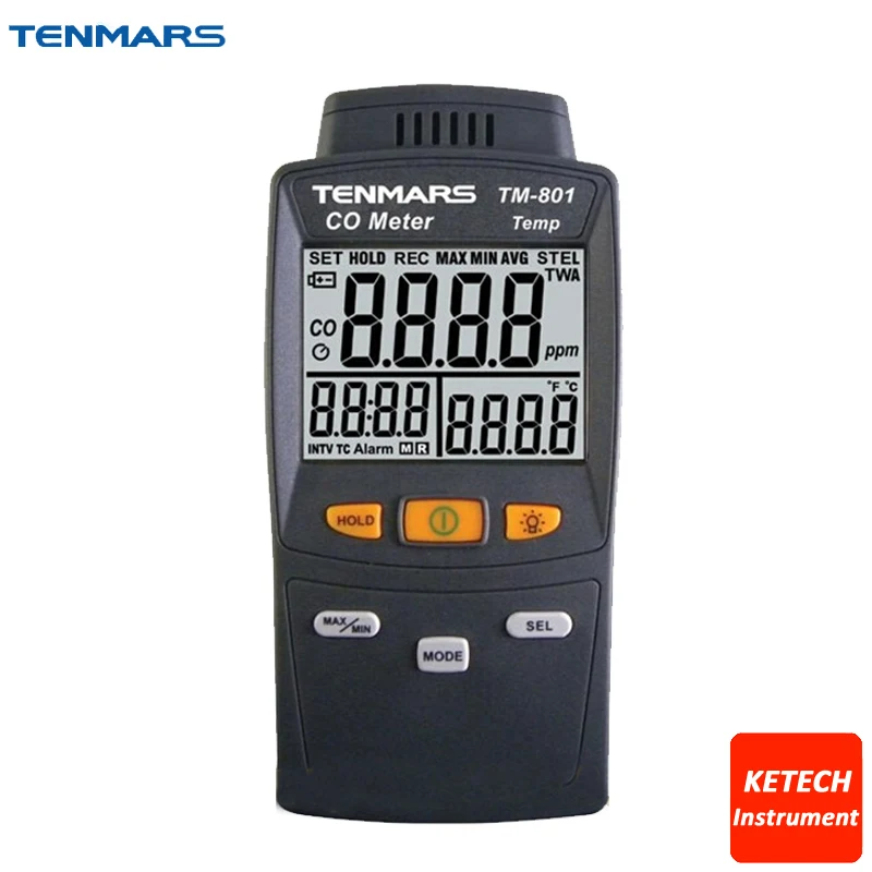 

TENMARS TM801 LED Backlight Carbon Monoxide Tester CO Detector