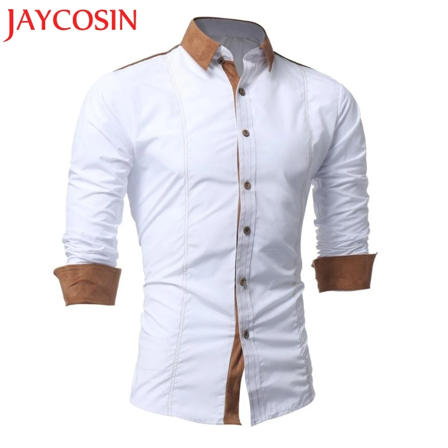 Мужская рубашка с длинным рукавом гавайская облегающая 714|color dress shirts|hawaiian shirtbrand