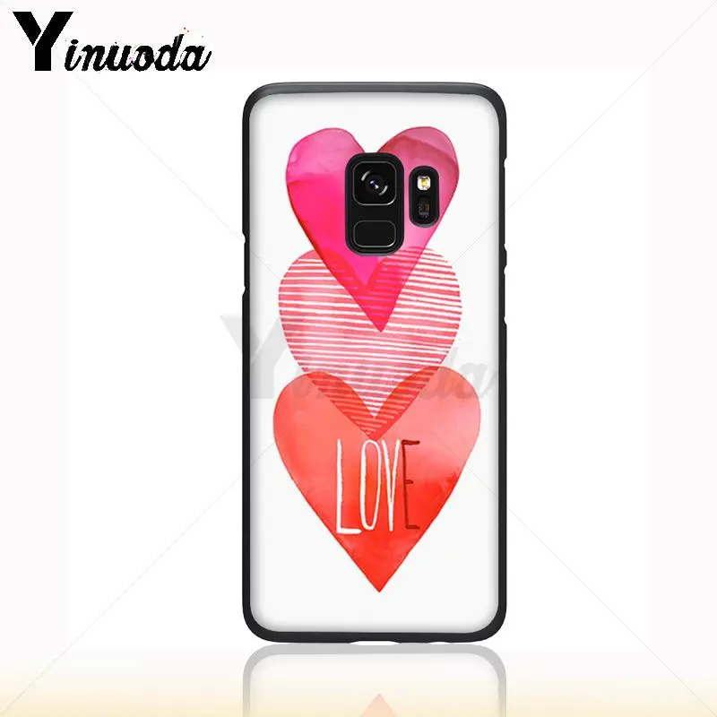 Yinuoda heart shape Cute Heart Point Soft Silicone Phone Case Cover For Samsung Galaxy s8 s9 plus note 8 note9 s7 s10 lite cover | Мобильные