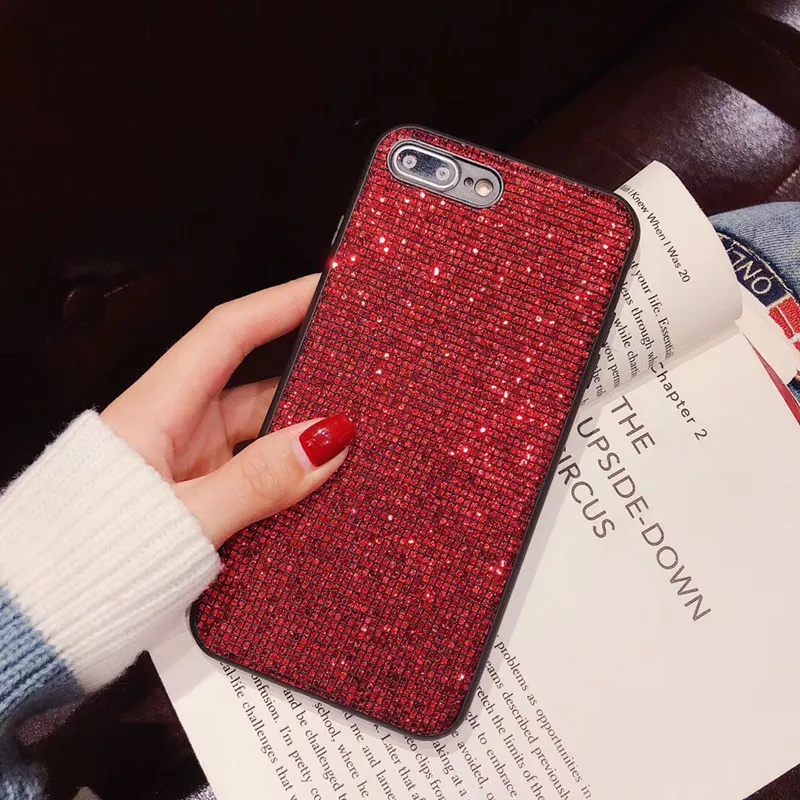 Red Роскошный блестящий чехол для Huawei Play Nova 3 3i 4 P Smart Plus P20 P30 Pro P10 Plus Mate 20 10 Lite Honor V20 8X блестящие чехлы - Цвет: Red