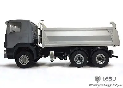 LESU 1/14 6x6 металлический гидравлический самосвал RC Sca модель грузовика ESC Servo DIY Tmy TH02022