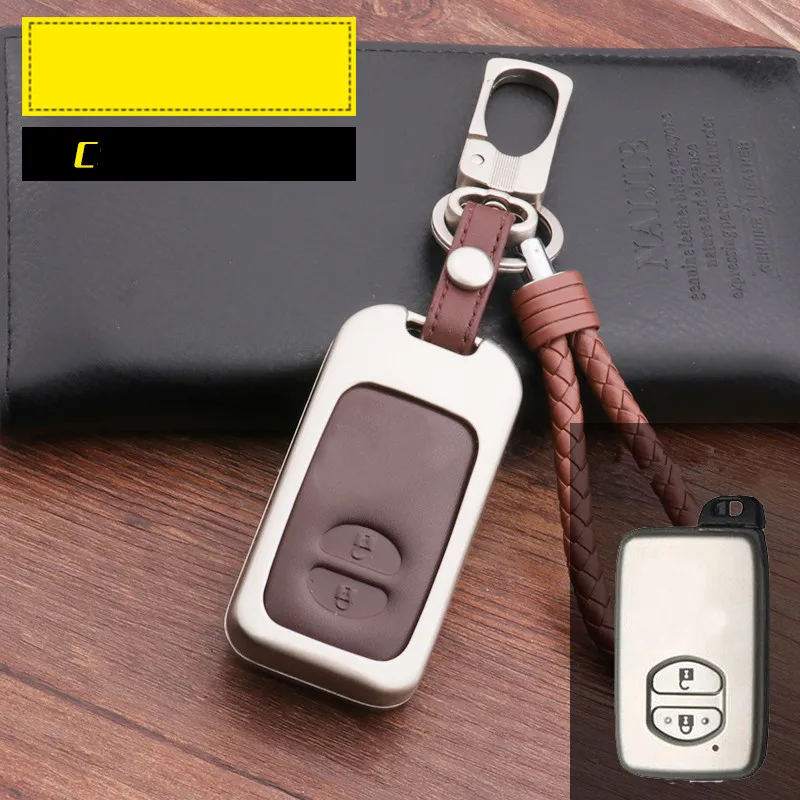 C Brown Чехол для ключей автомобиля для Toyota LandCruiser Prado 150 Camry Prius, Crown Highlander для Subaru 2013 Foreste Outback XV legacy - Название цвета: C Brown