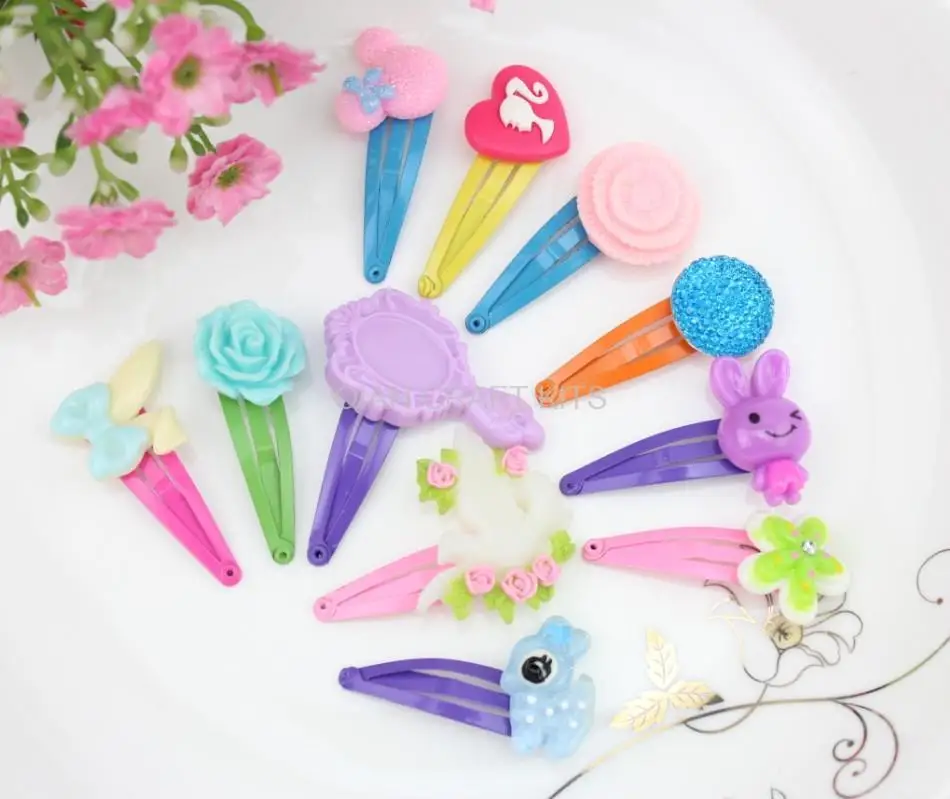 Милые заколки для волос ручной работы из каучука 100 шт. подарок с смешанным