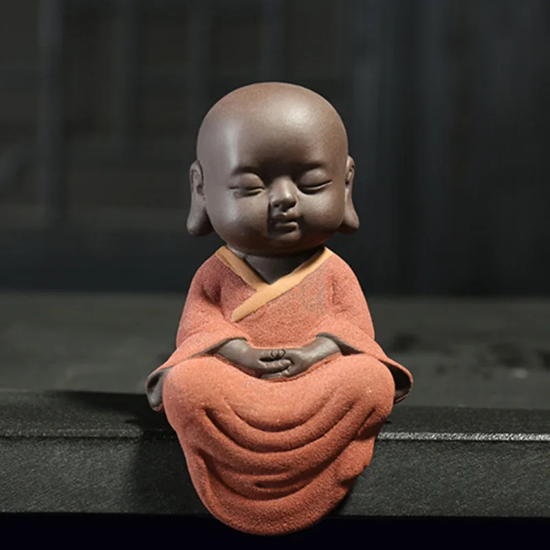 Декоративный монах из фиолетового песка и чая Zen скульптурные аксессуары
