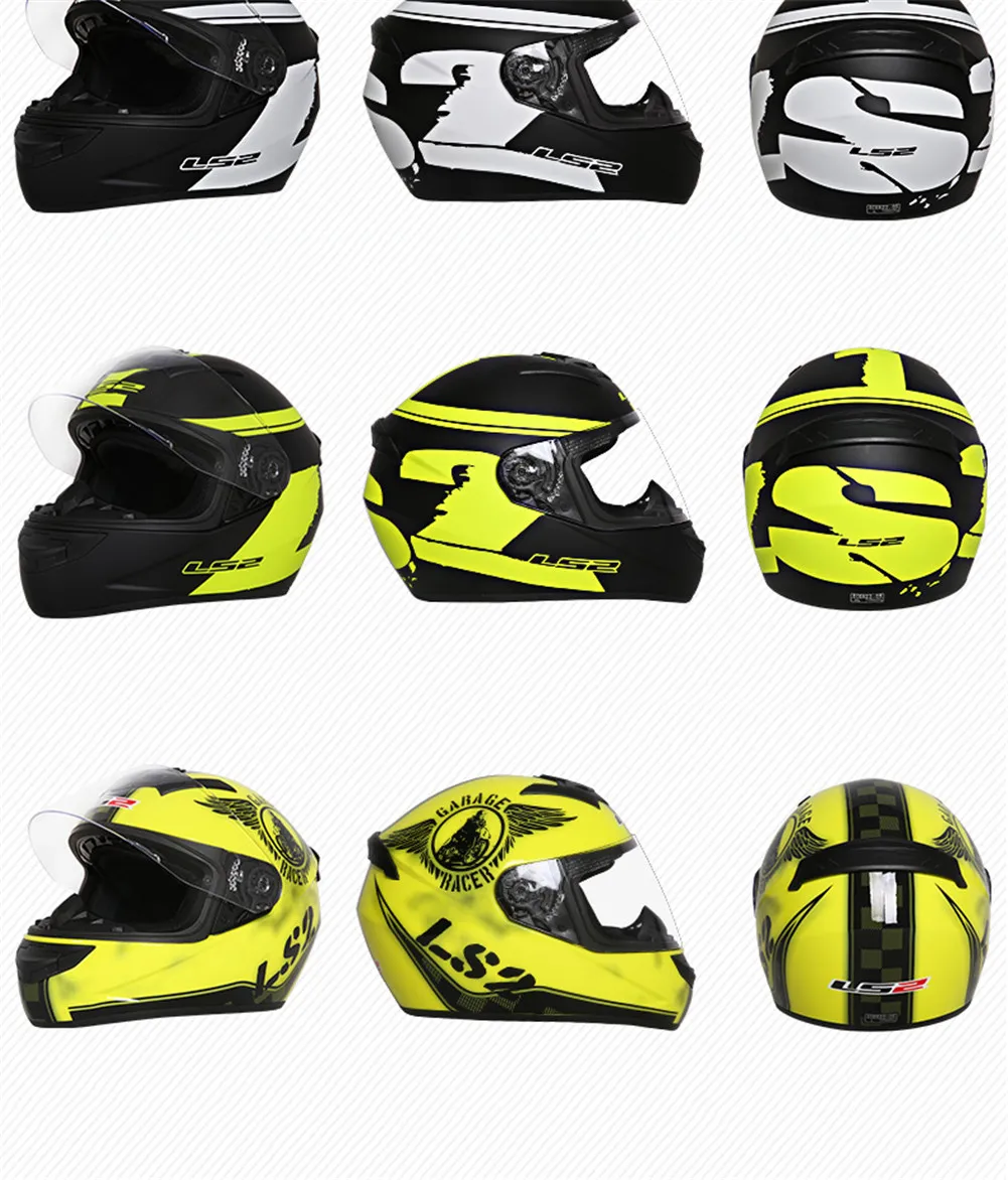 LS2 полный лицо гоночный мотоциклетный шлем Casque Capacete Casco Moto шлемы шлем Kask Caschi для Suzuki Motociclista ROOKIE