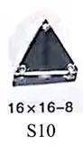 S10 Triangle 16x16-8 Хрустальный замок блестящие большие акриловые зеркальные камни и пришивные стразы для платья плоские зеркальные Стразы для одежды - Цвет: S10 Triangle 16x16-8