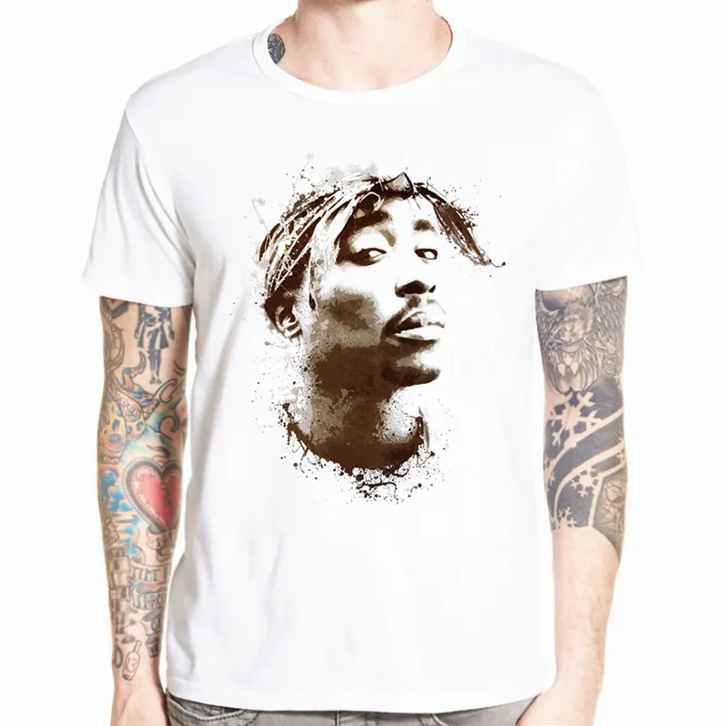 Tupac 2pac Хип Хоп футболка в уличном стиле Летняя Повседневная с короткими рукавами