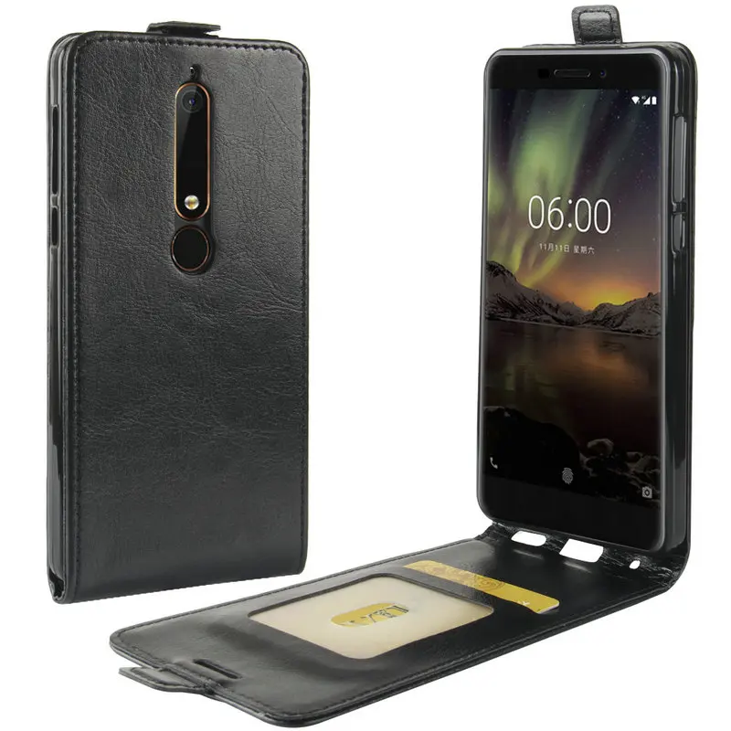 Кожаный чехол книжка WIERSS для Nokia 6 1 Plus 2018 2nd Gen TA 1054 кожаный в стиле ретро|case for