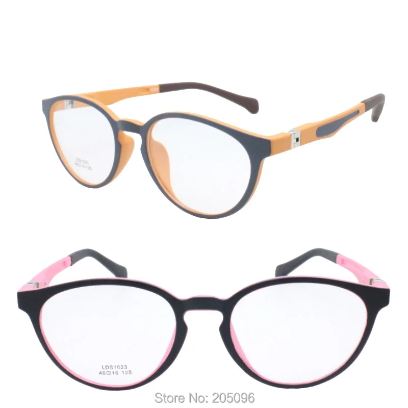 

retail sales 1023 wayframe bicolor 180 degrees flexible TR90 with silicone temple tips cute optical glasses frame for girl
