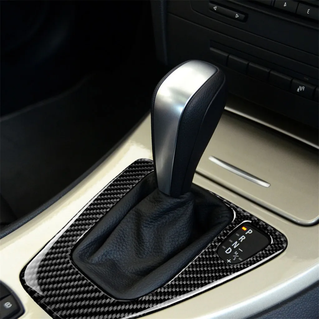 Glossy Carbon Fiber Gear Shift Box Panel Cover for BMW E90 Car Auto Lever Decoration Stickers Trim For E92 2.0# | Автомобили и