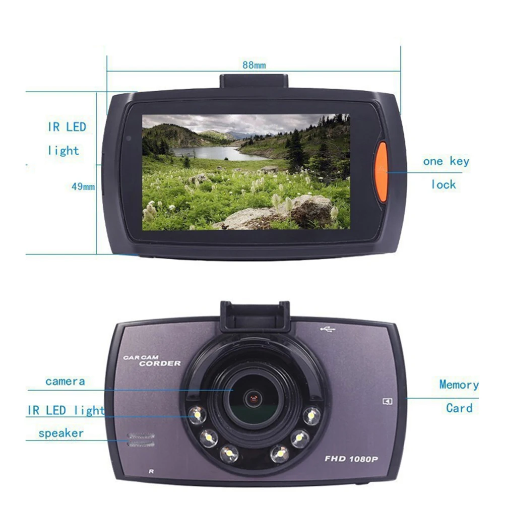 G11 HD 1080P lcd Автомобильный видеорегистратор Камера краш камера g сенсор ночное