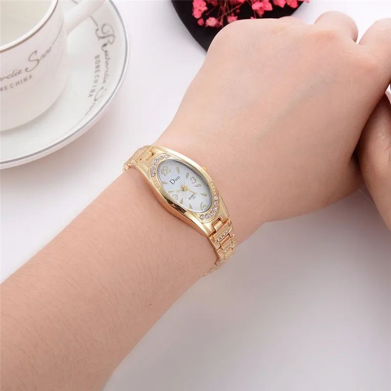 Женские часы Relojes mujer Модные Элегантные наручные со стальным ремешком Прямая
