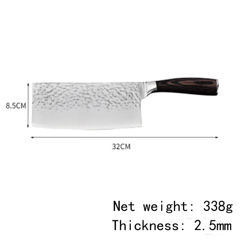 Нож шеф повара из нержавеющей стали с деревянной ручкой 7 дюймов|Кухонные ножи| |