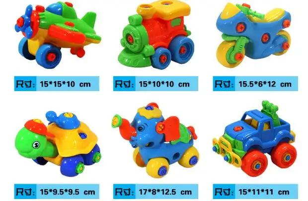 Детский игрушечный поезд DIY разборка самолета строительные блоки модель