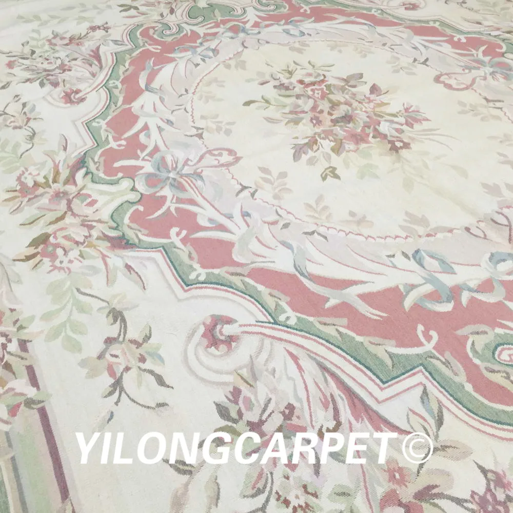 Goede Yilong 9'x12 'grote Handgemaakte Aubusson Tapijt Platte Weave Franse Aangepaste Aubusson Tapijt (Au19-9x12)
