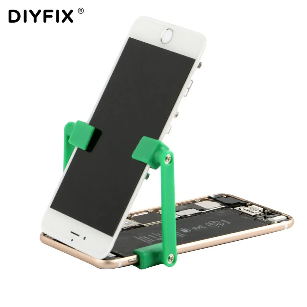 DIYFIX, 2 шт., 360 вращение, универсальная подставка для ремонта телефона, держатель для мобильного ЖК-экрана, крепление, зажим, зажим для iPhone, iPad, инструмент