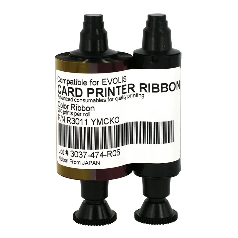 

Compatible R3011 ymcko color Ribbon for Evolis Pebble3 Pebble4 Dualys2 Securion and Quantum ID Card Printer